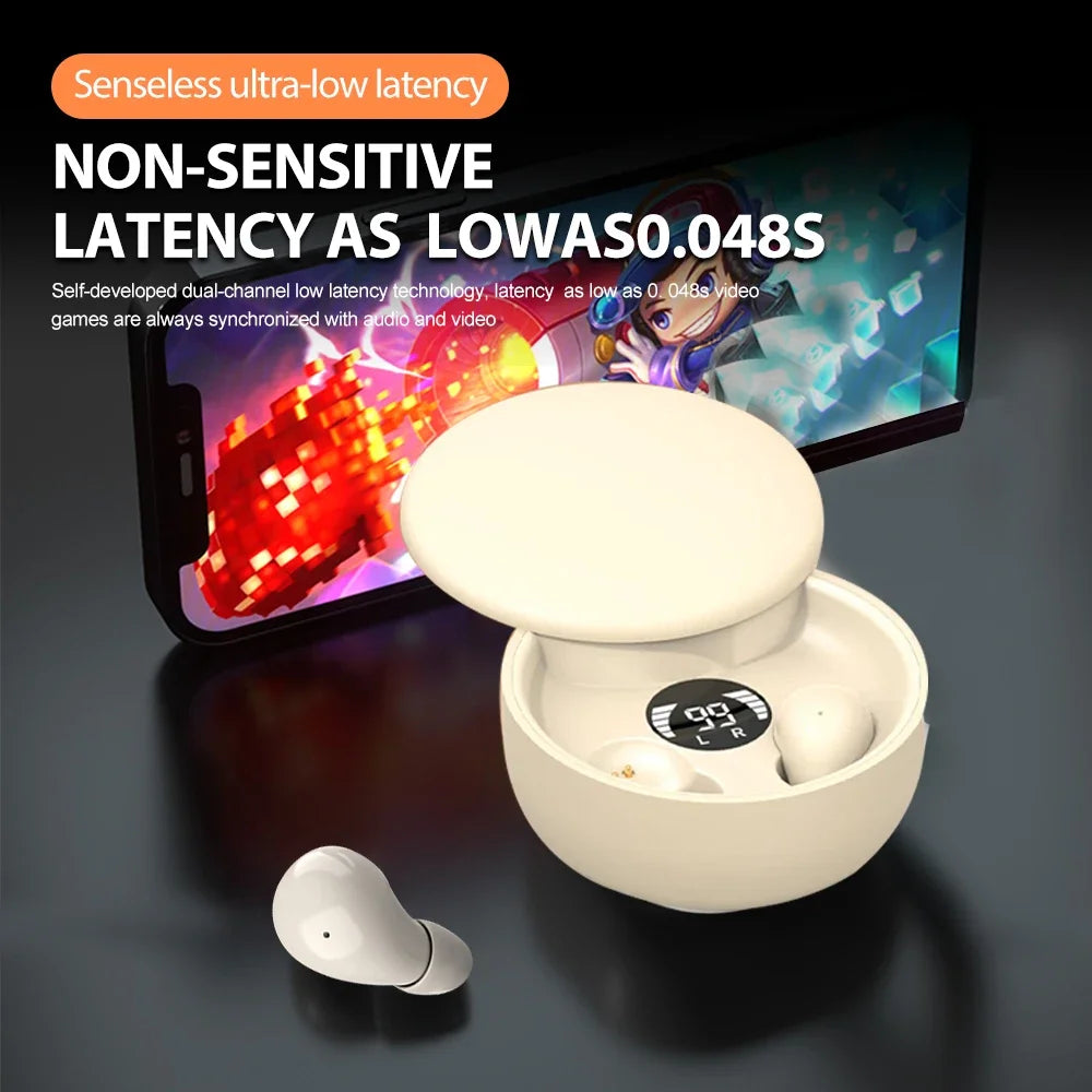 Invisible Sleep Headphones Bluetooth 5.4 Earphones Mini Earbuds TWS Wireless HIFI Stereo Noise Reduction Waterproof Headsets