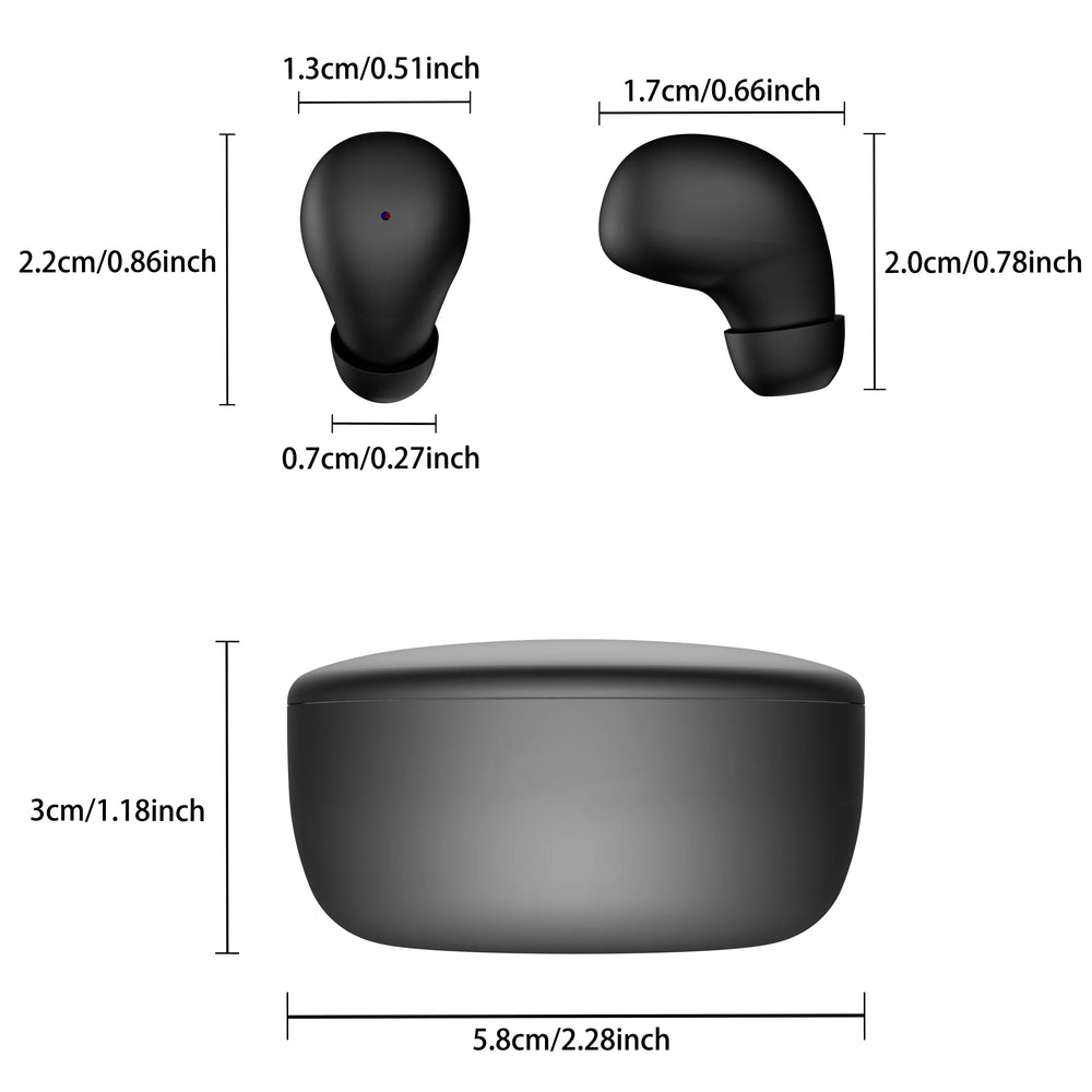 Invisible Sleep Headphones Bluetooth 5.4 Earphones Mini Earbuds TWS Wireless HIFI Stereo Noise Reduction Waterproof Headsets