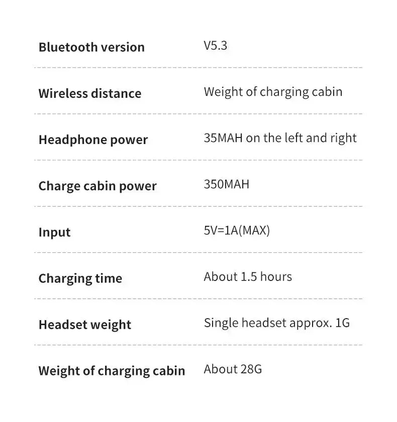 TWS Sleep Wireless Earbuds Bluetooth 5.3 Hidden Invisible Headphones IPX5 Waterproof Noise Reduction Sports Touch Headset