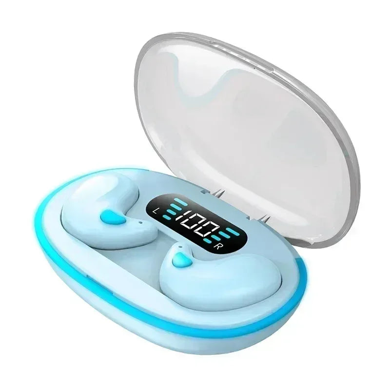TWS Sleep Wireless Earbuds Bluetooth 5.3 Hidden Invisible Headphones IPX5 Waterproof Noise Reduction Sports Touch Headset